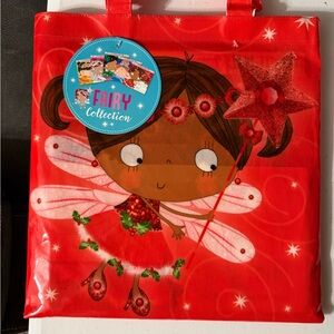 Make believe ideas- Red Fairy Collection 5 books w/ Tote Bag-NWT